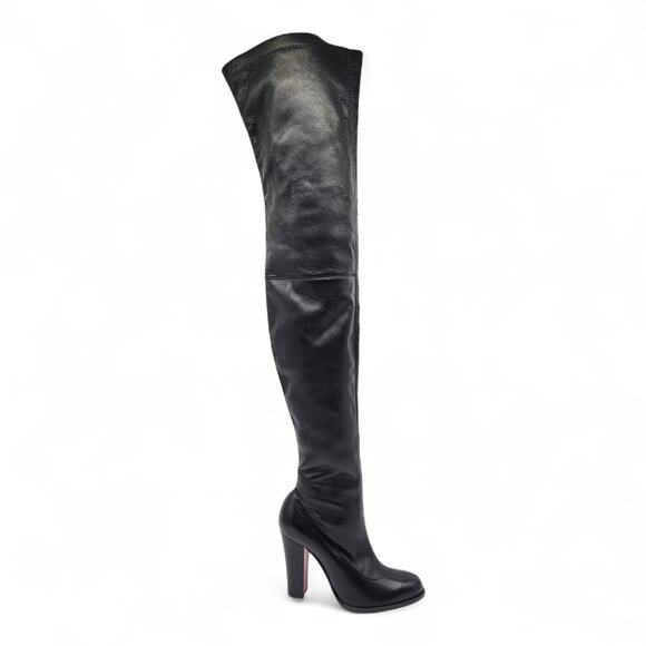 Christian Louboutin Kiss Me Gena Over The Knee Leather Boots EU 37 US 7 $1795 - Picture 2 of 10